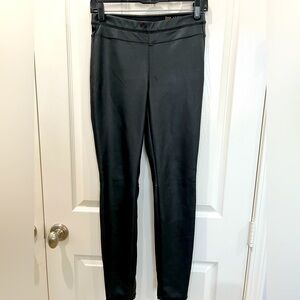 BLANKNYC women’s black vegan faux leather elastic waist pull on pan Size 27